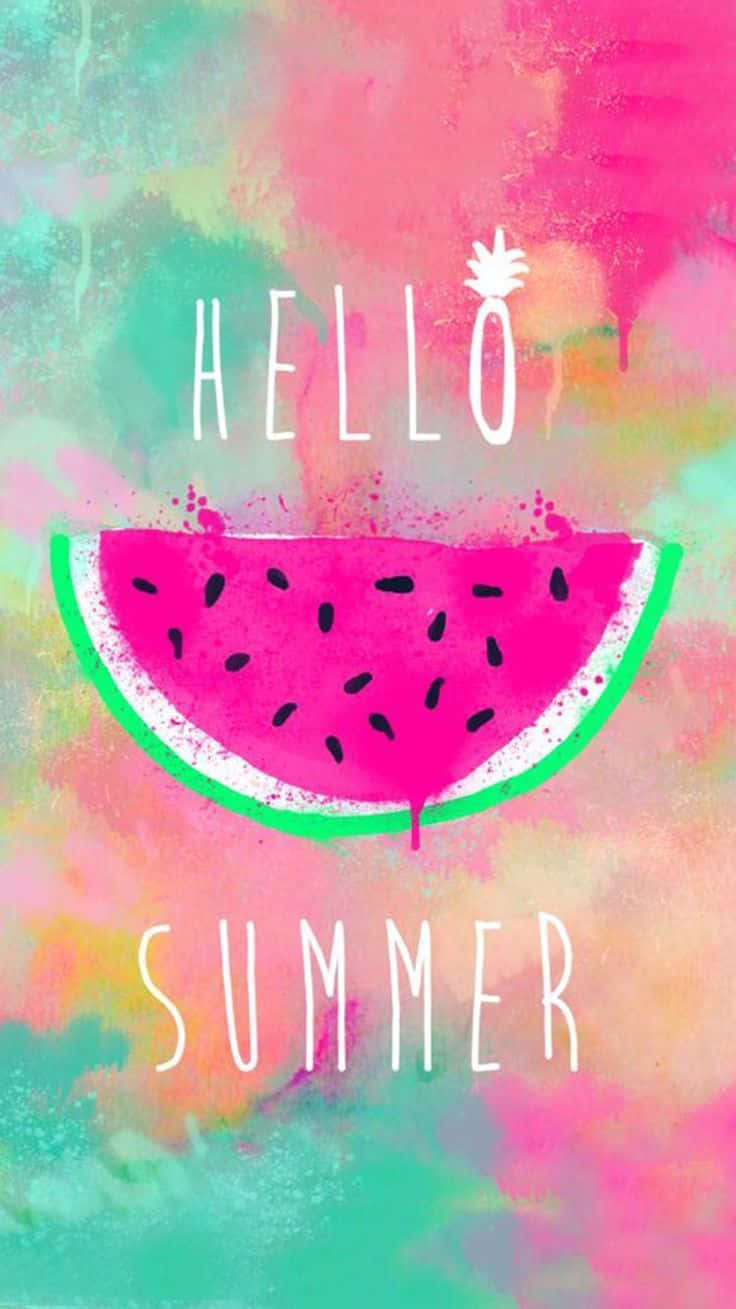 Cute Hello Summer Phone Wallpaper