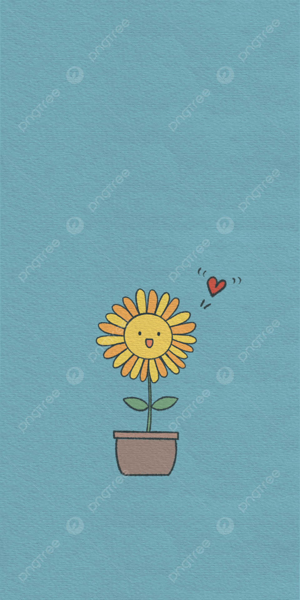 Brighten up your day with this adorable Cute Sun! Wallpaper