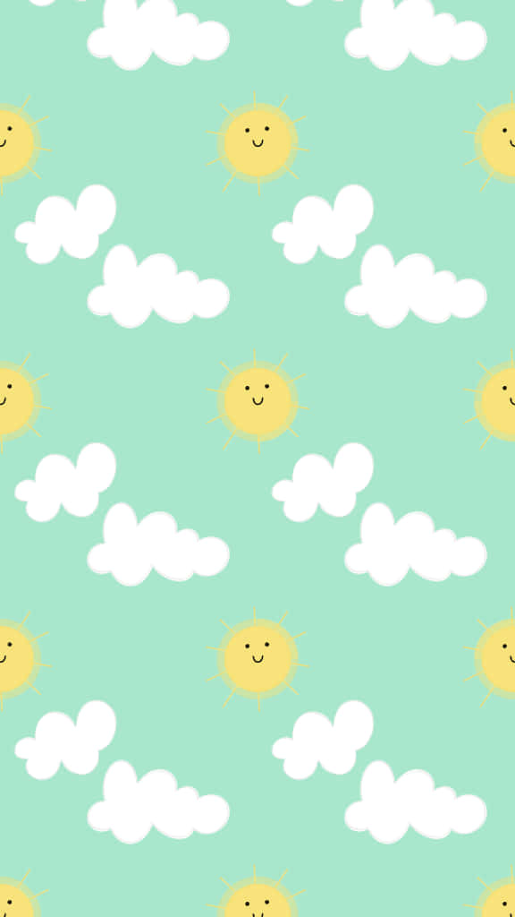 Brighten up your day with this cute sun. Wallpaper