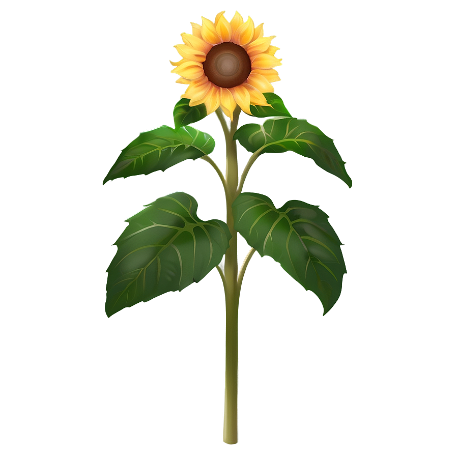 Cute Sunflower Character Png 05032024 PNG