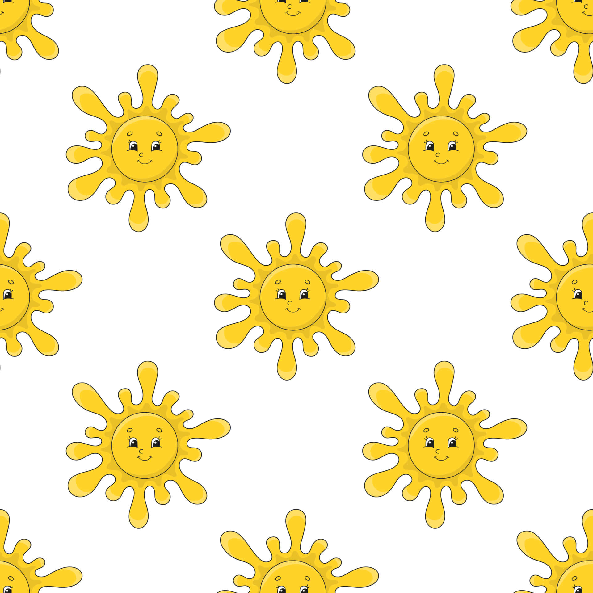 Channel your inner ray of sunshine with this adorable Cute Sunshine design! Wallpaper