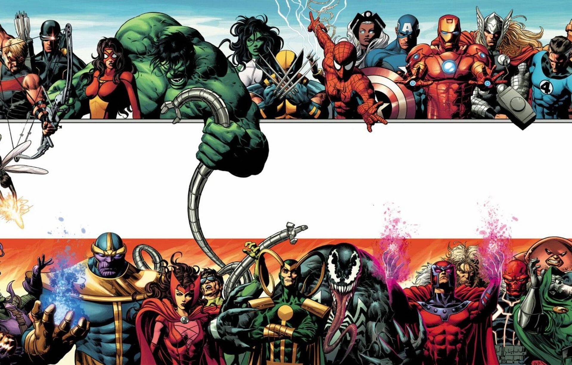 Søde Superhelte X Marvel Skurke Mønster Wallpaper