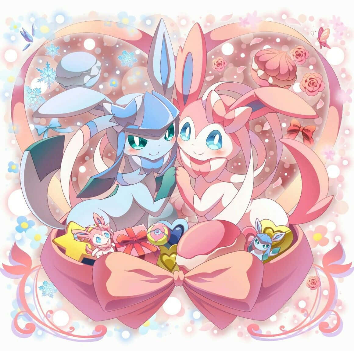 Download Adorable Sylveon Wraps Its Wings Around You Wallpaper  Wallpapers com