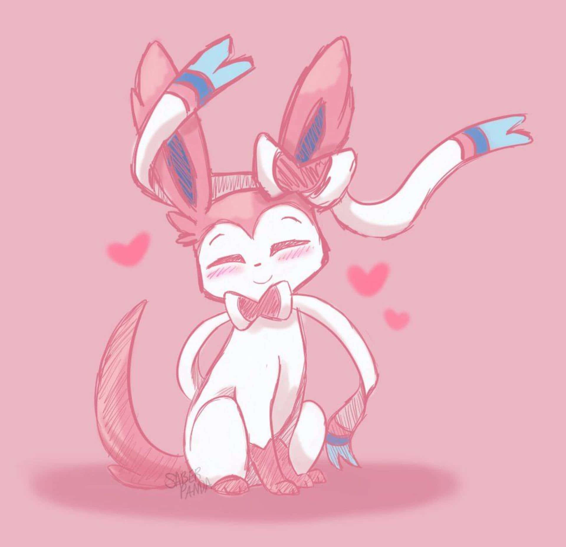 Get Charmed by this Cute Sylveon Wallpaper