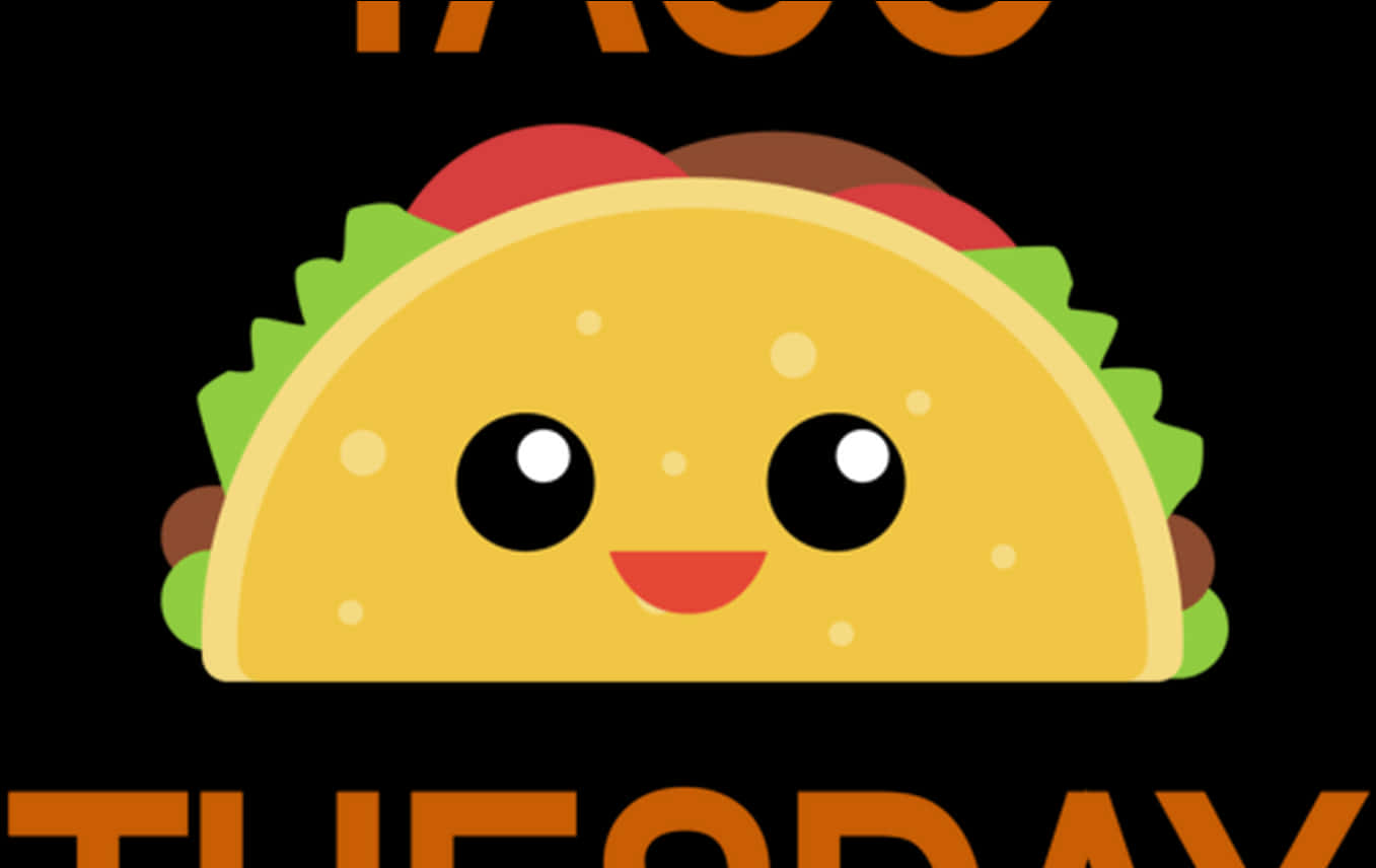 Cute Taco Tuesday Illustration PNG