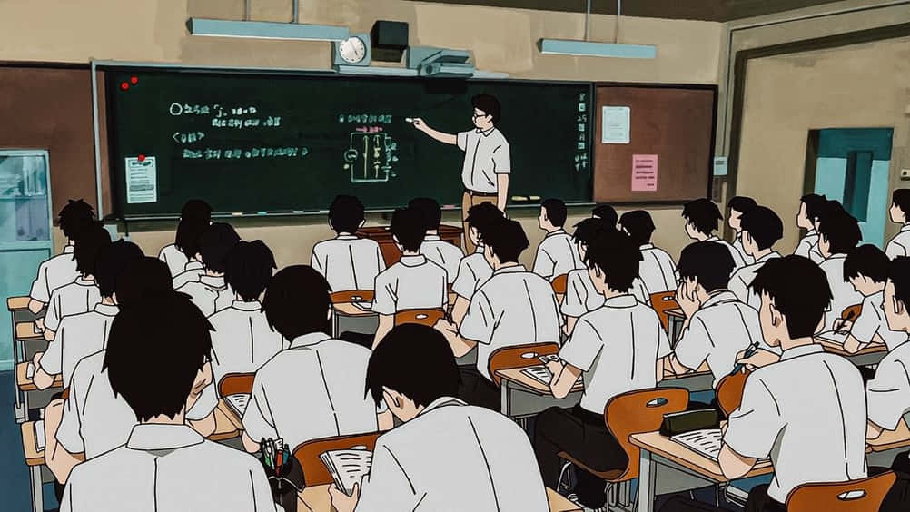 Sød Anime Lærer til din Mobil Wallpaper