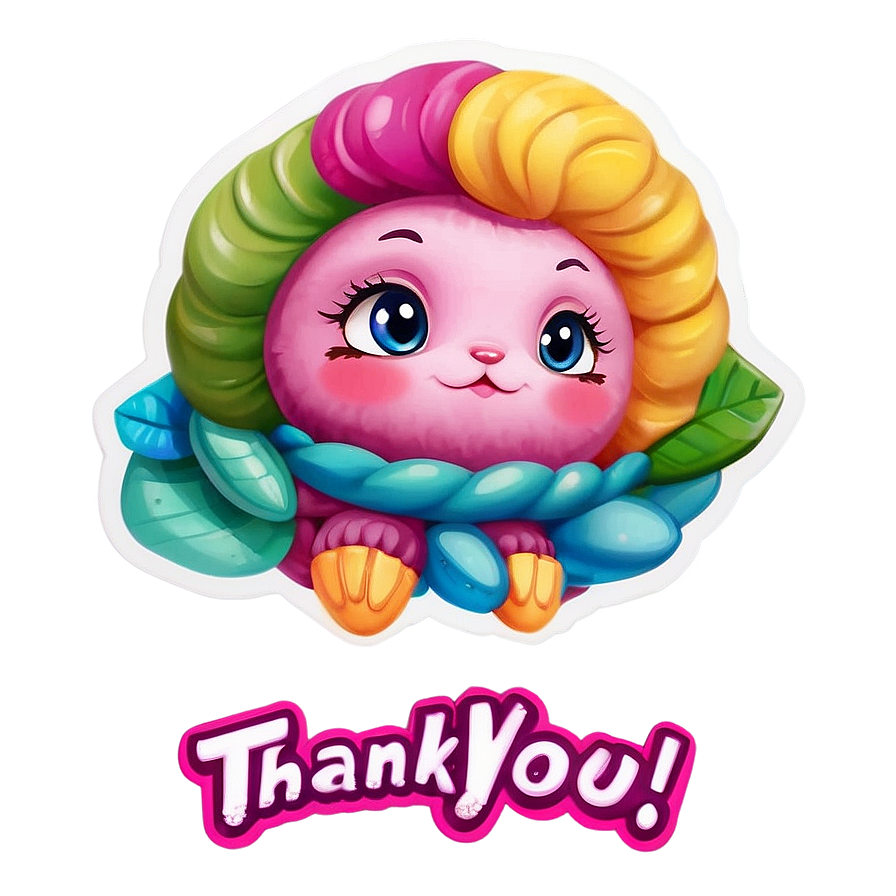 Cute Thank You Sticker Png 37 PNG