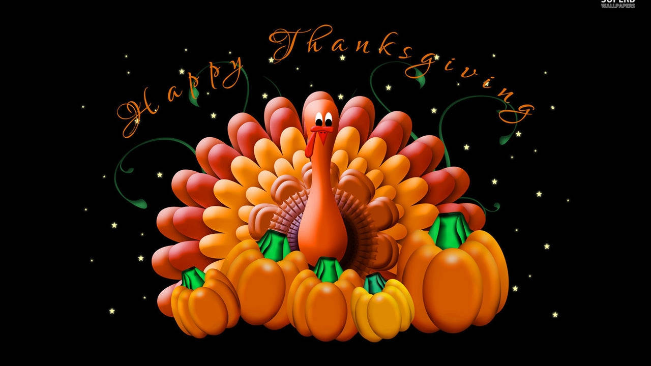 Cute Thanksgiving 3d Peacock Wallpaper