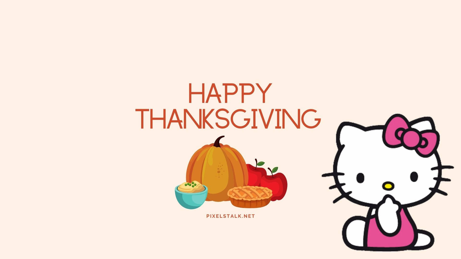 Cute Thanksgiving Hello Kitty Wallpaper