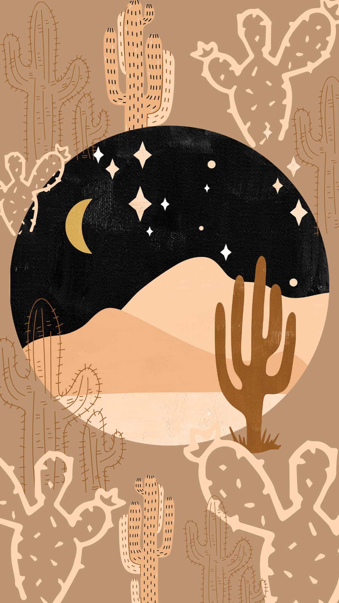 Download Aesthetic Desert Night Cute Things Wallpaper