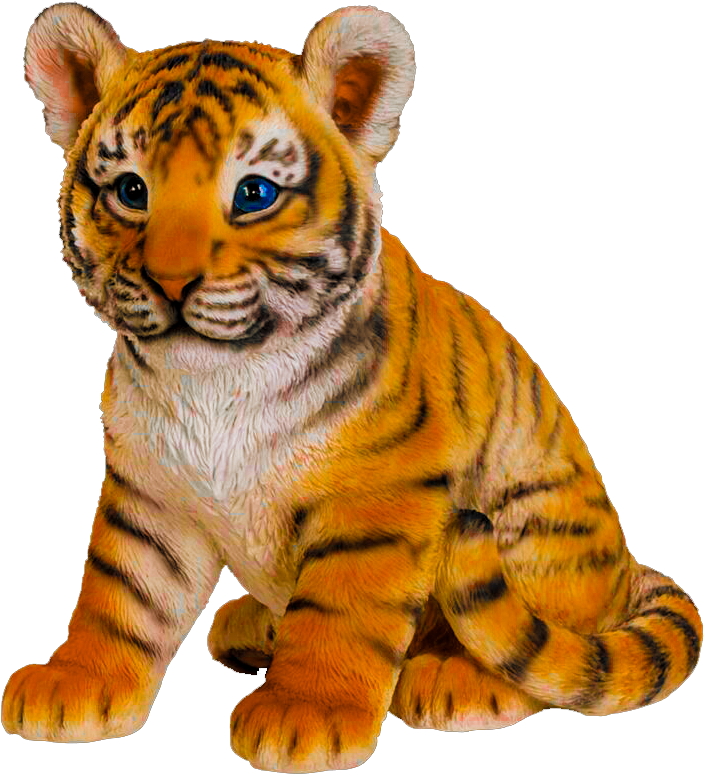 Cute Tiger Cub Illustration PNG