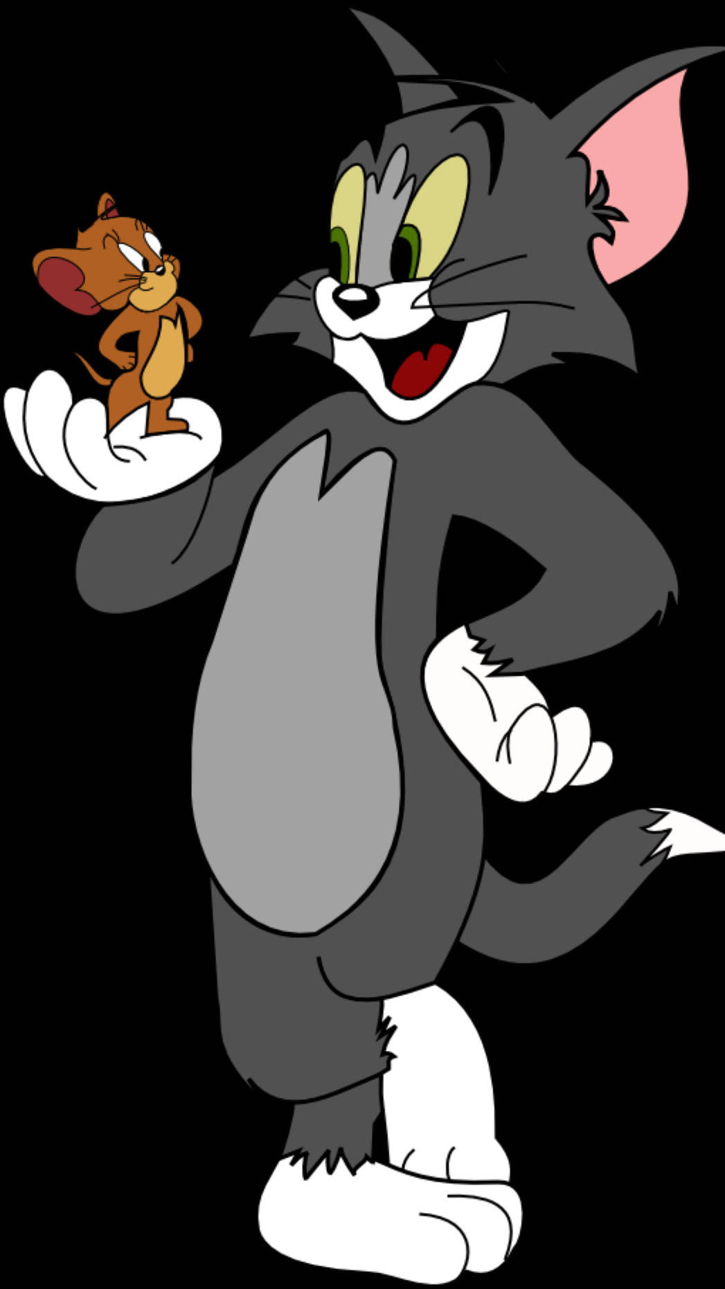 Cute Tom And Jerry Black Background
