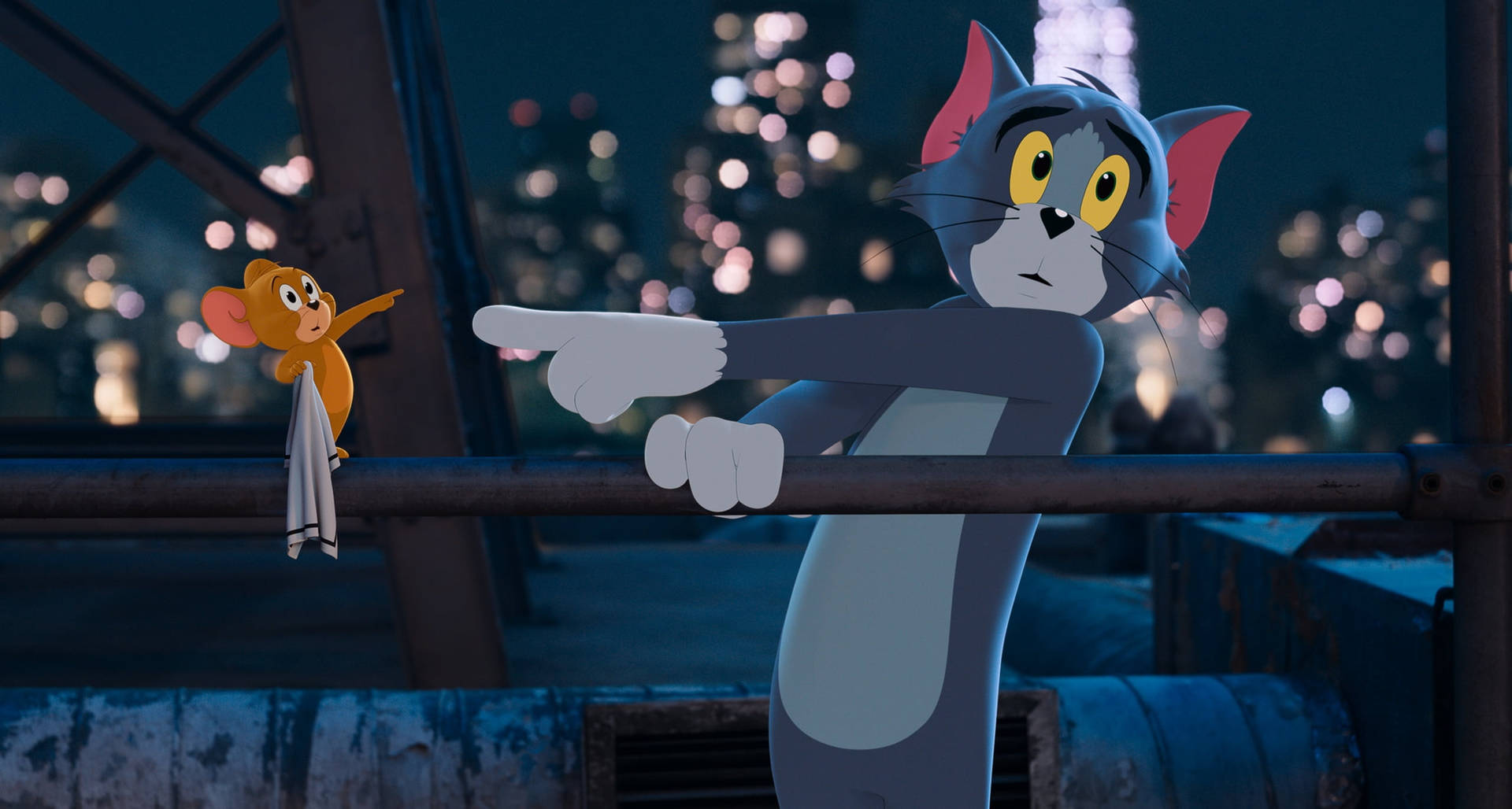 Cute Tom And Jerry Finger Pointing