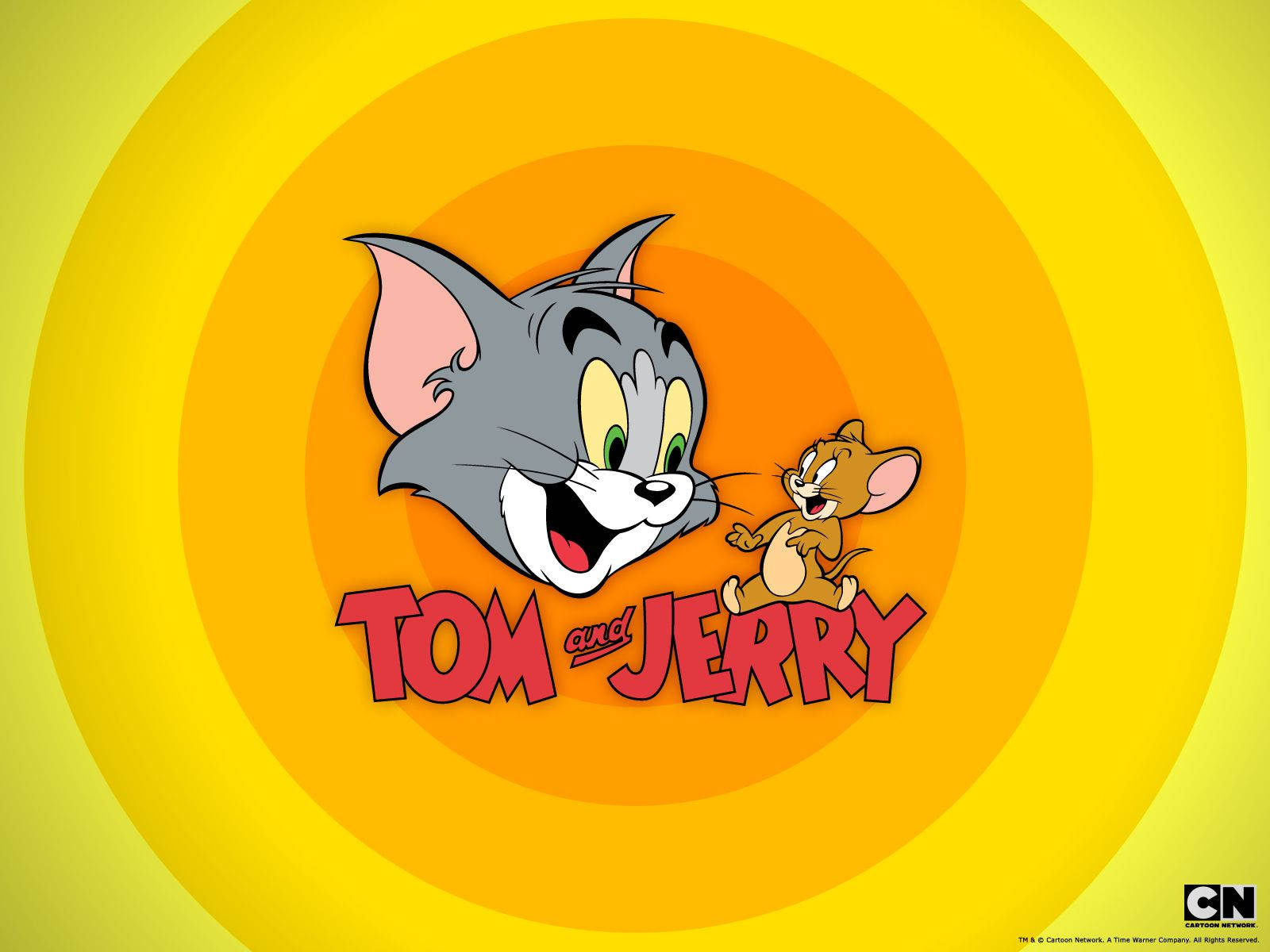 Cute Tom And Jerry Yellow Background
