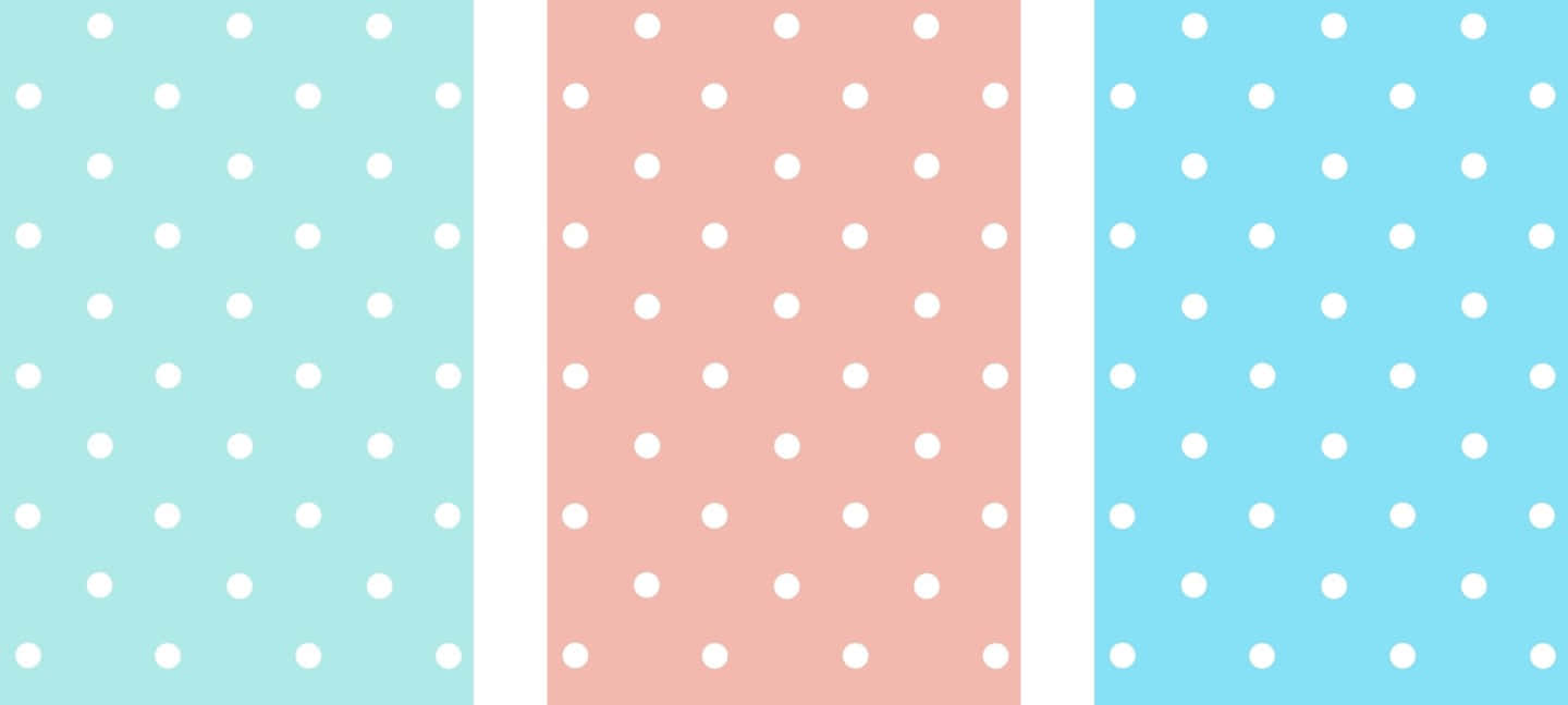 Polka Dots Pattern In Blue, Pink And White Wallpaper