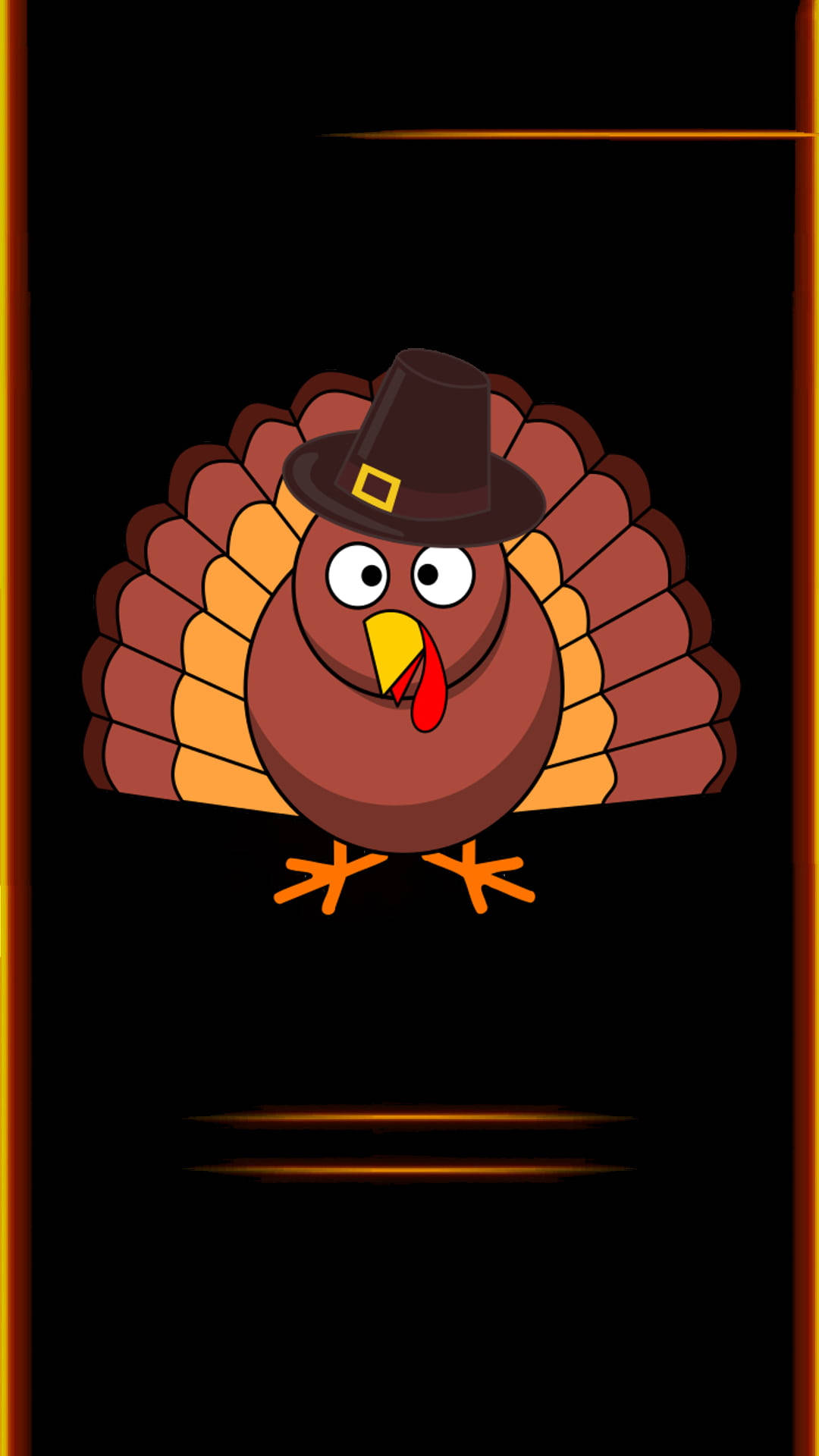 Cute Turkey Drawing Thanksgiving Iphone Wallpaper