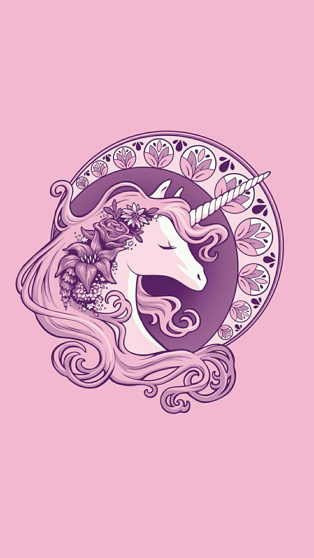Magical Cute Unicorn in a Dreamy Wonderland Wallpaper