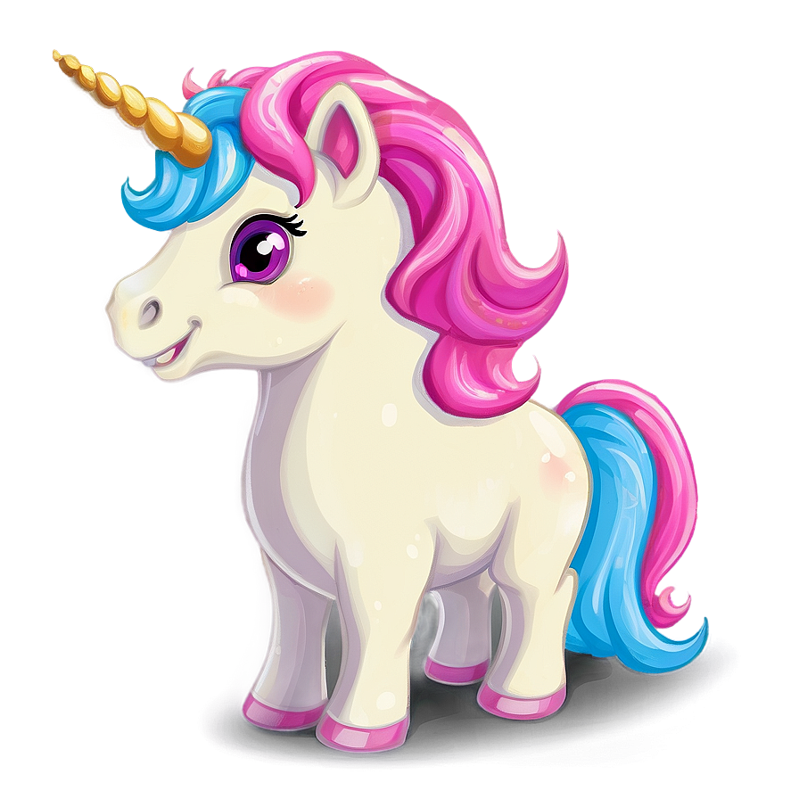 Cute Unicorn Cartoon Png 05032024 PNG