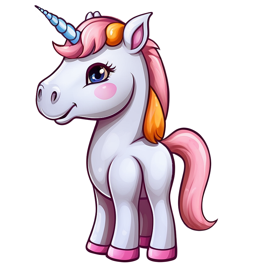 Cute Unicorn Cartoon Png 05032024 PNG