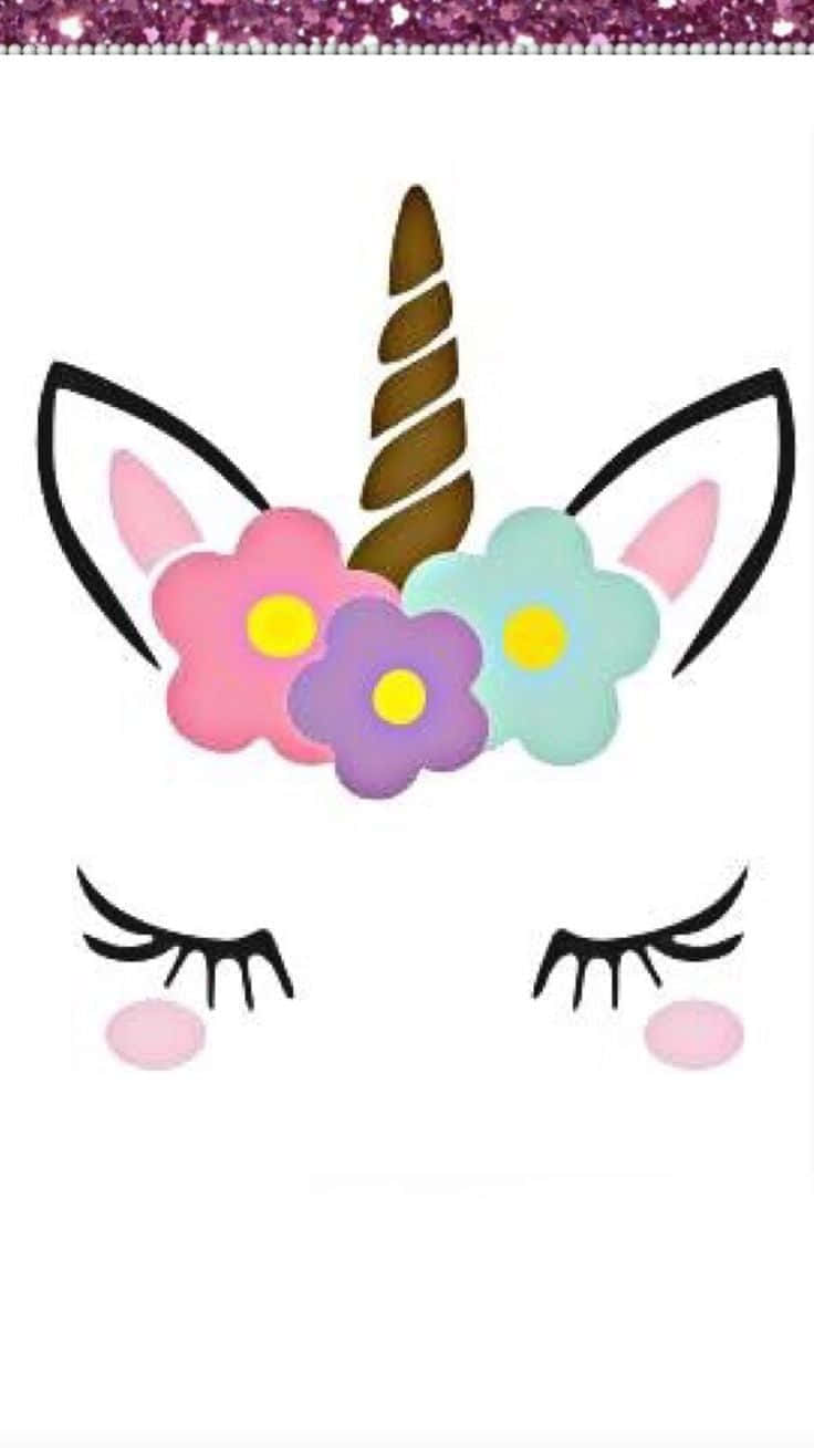 Cute Unicorn Flower Crown Eyelashes Picture