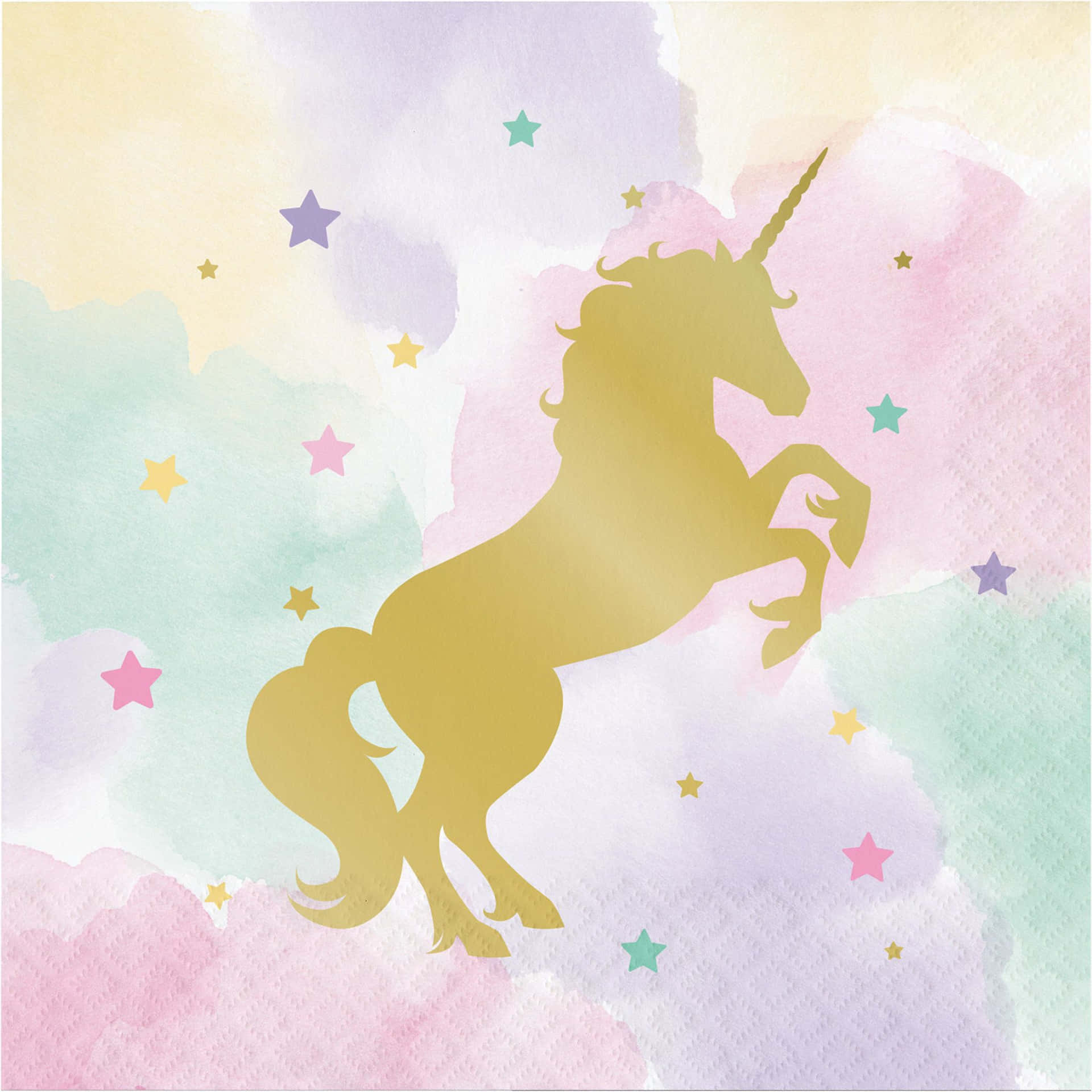 Cute Unicorn Silhouette Pastel Stars Pictures
