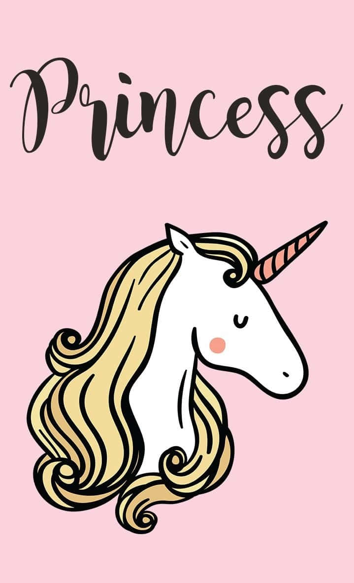 Cute Unicorn Fairy Tale Princess Illustration Art Picture