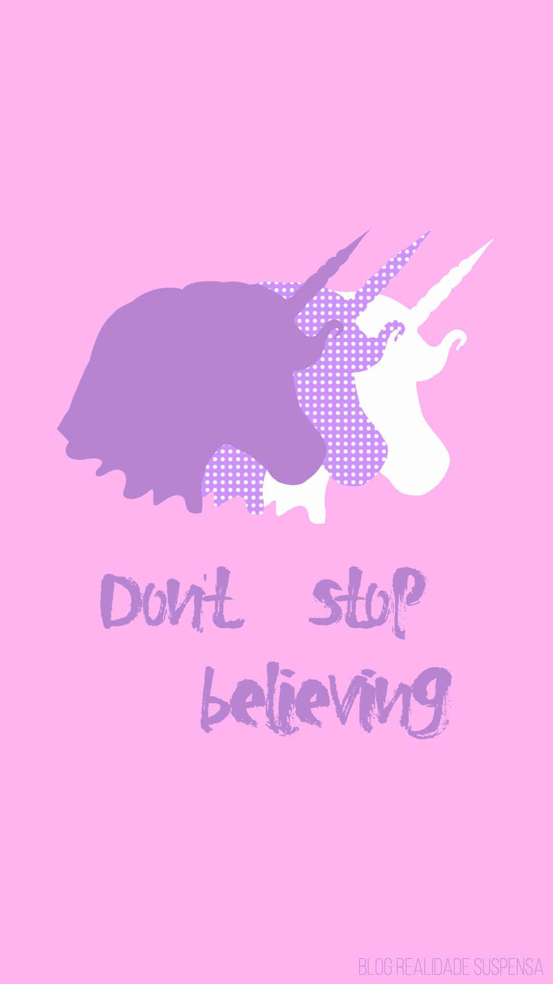 Cute Unicorn Don't Stop Believing Illustration Art Picture