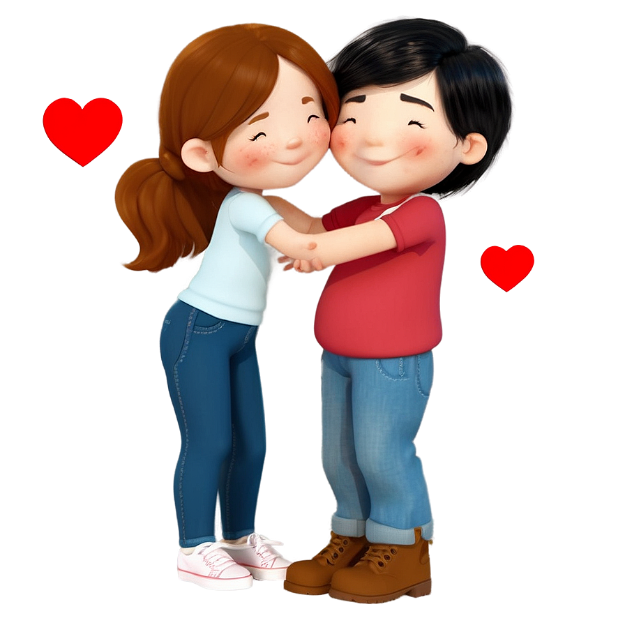 Cute Valentine Couple Png 05242024 PNG