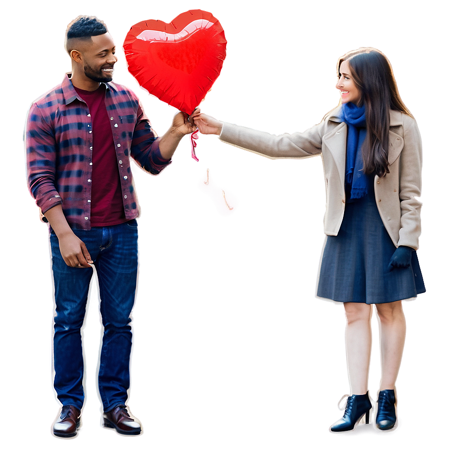 Cute Valentine's Day Couple Png 10 PNG