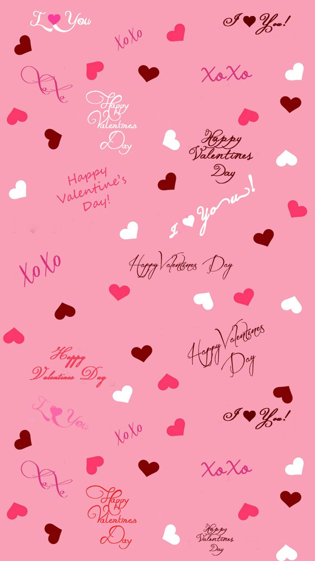 Cute Valentine's Day Greeting Pattern Wallpaper