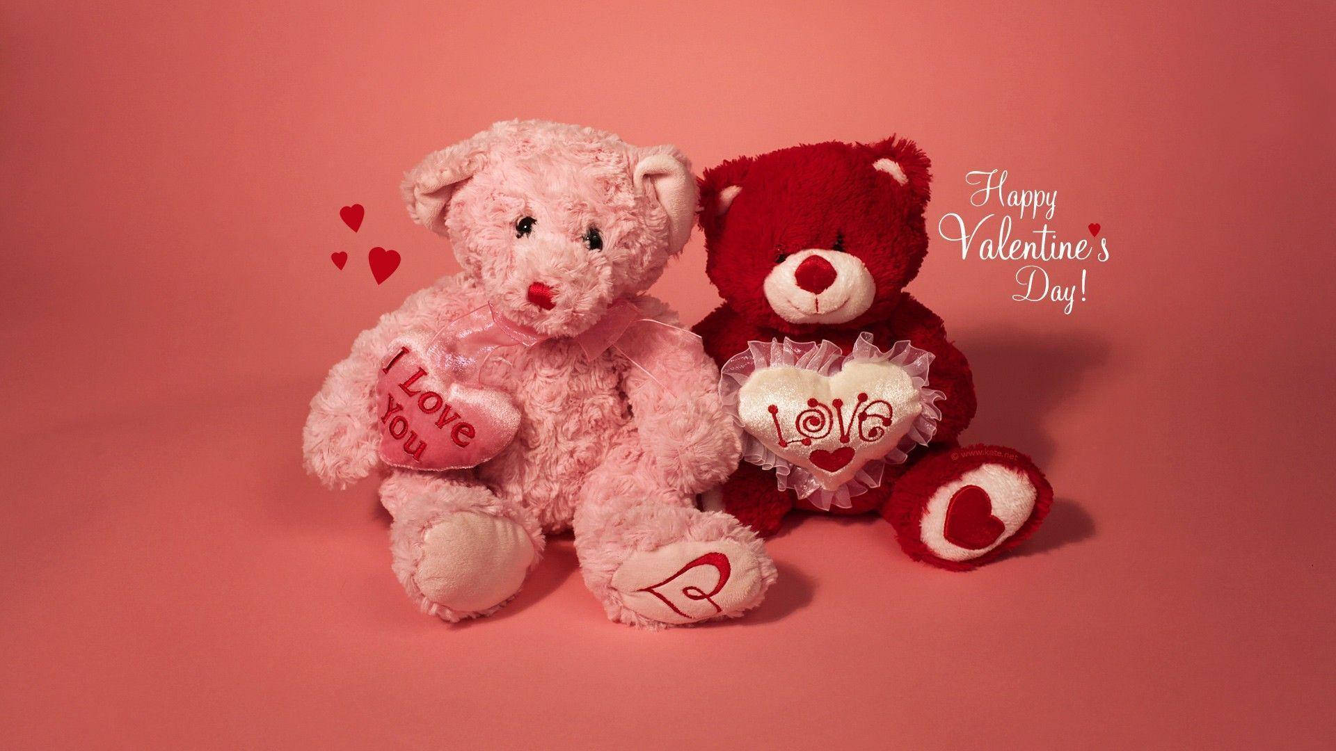 Cute Valentine's Day Love Bears Wallpaper