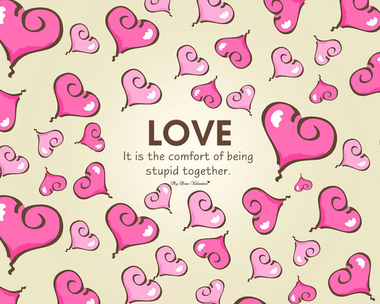 Cute Valentine's Day Love Quote Wallpaper