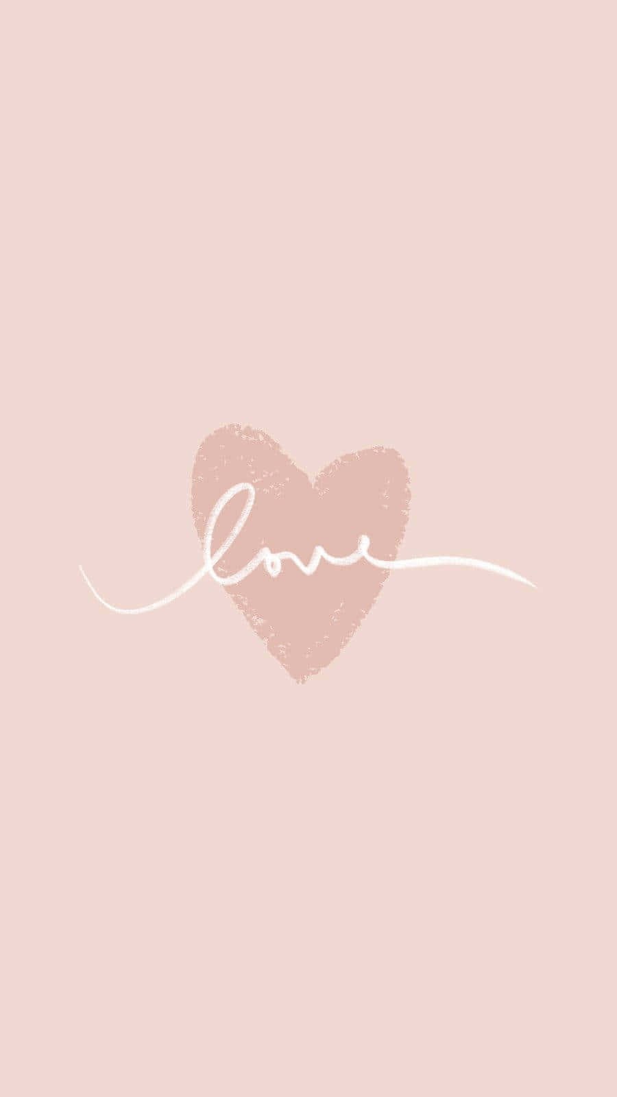 Love Heart On A Pink Background