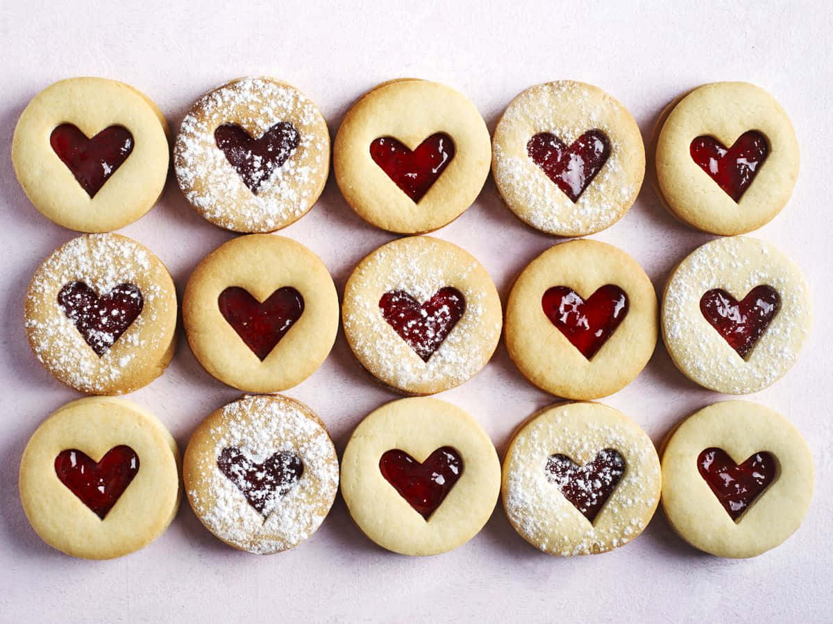 Cute Valentines Hearts Cookies Picture