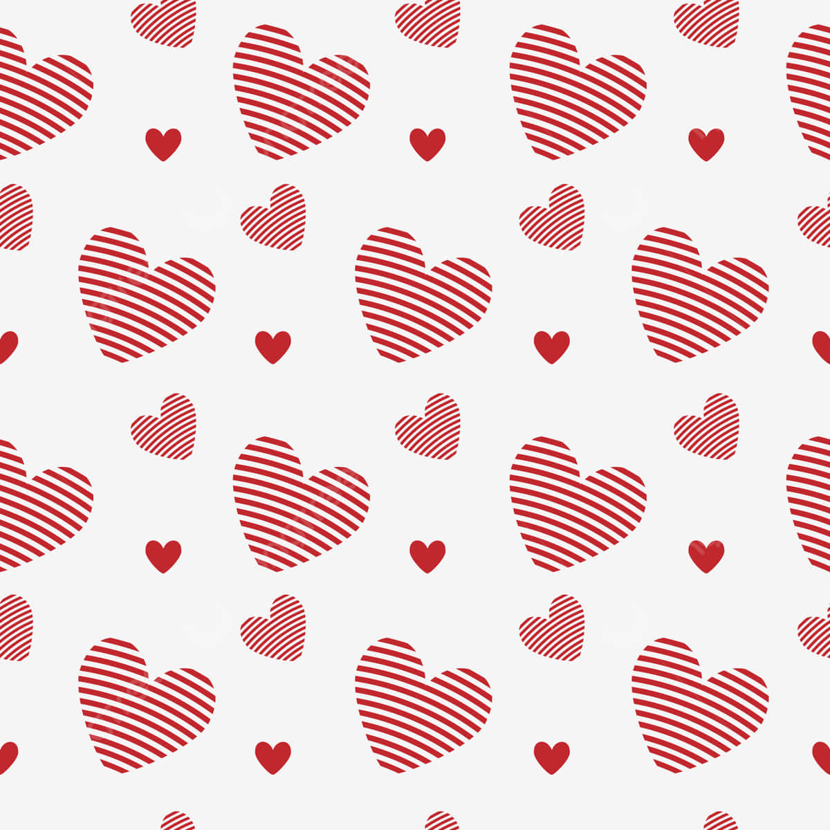 Cute Valentines Red And White Aesthetic Hearts Picture
