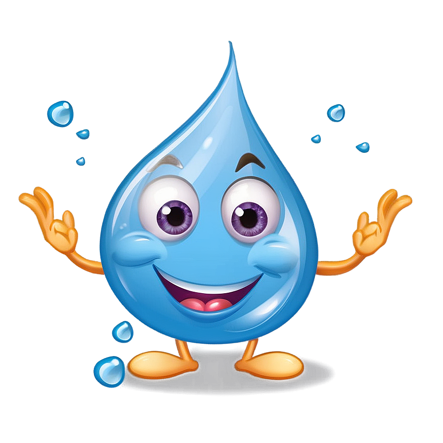 Cute Water Drop Cartoon Png 6 PNG