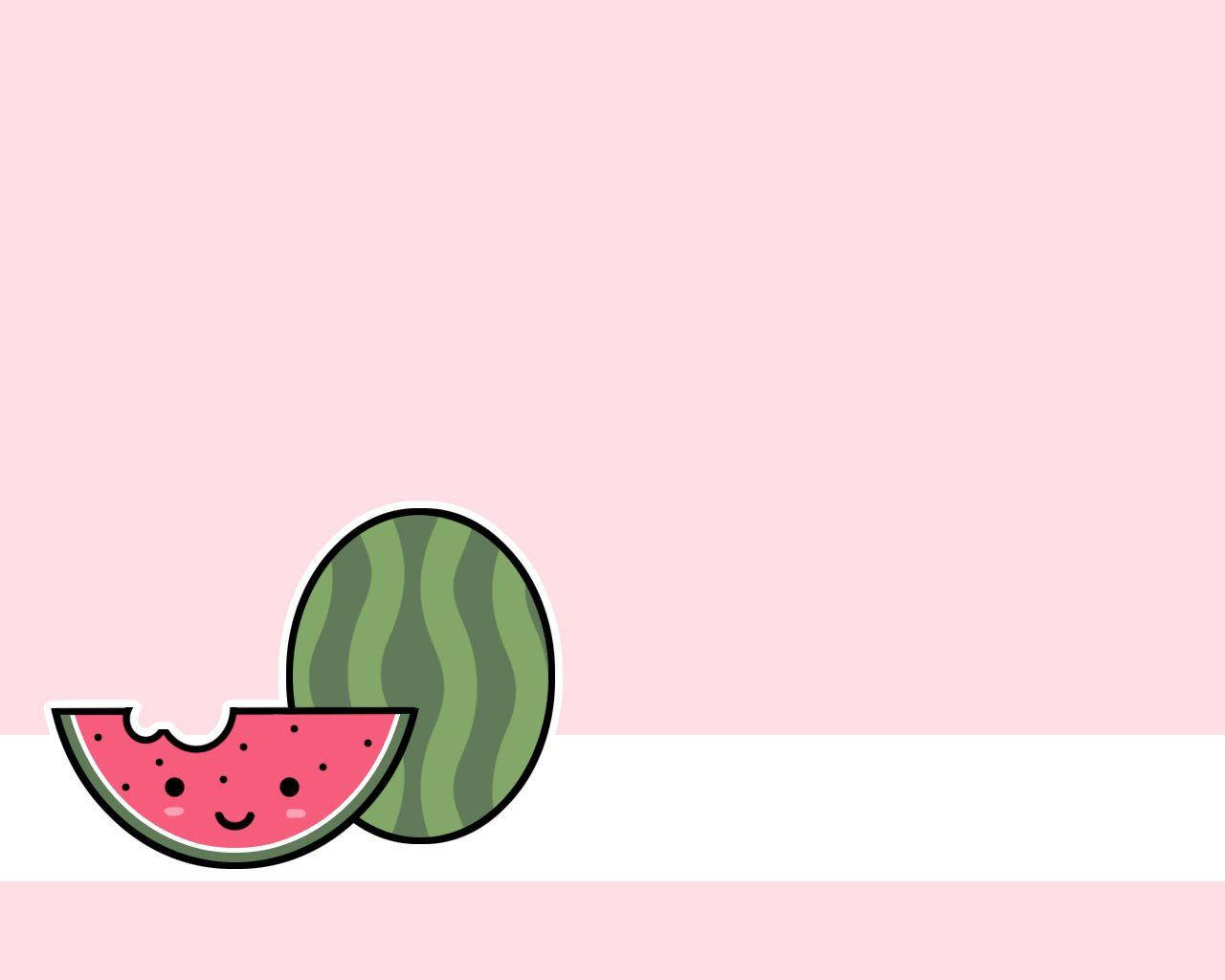 Sød vandmelon skærm kunst Wallpaper