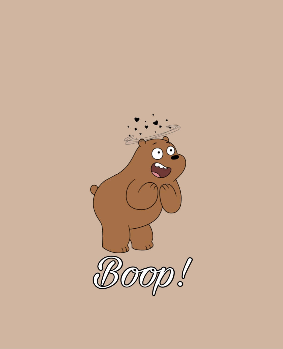 Niedlicherwe Bare Bears Grizzly (männlicher Bär Aus Der Serie) Wallpaper