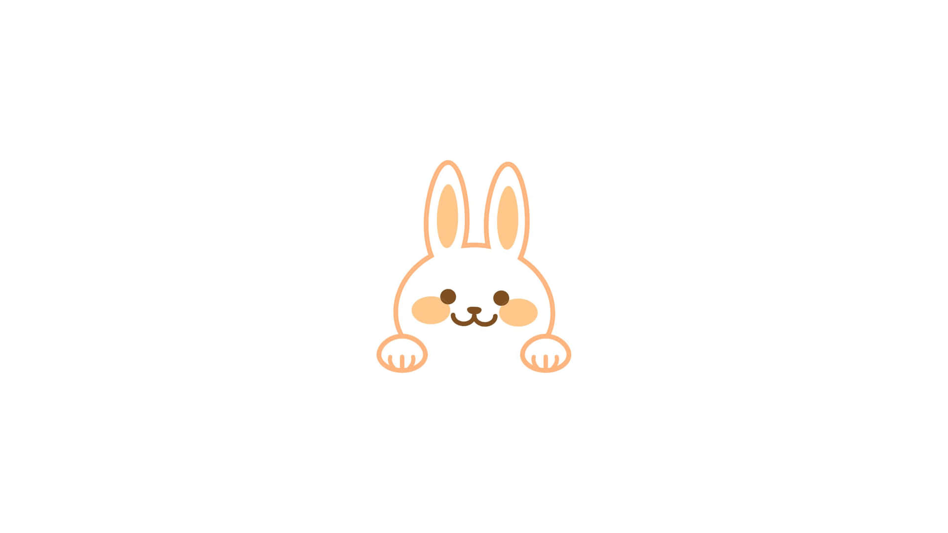 A Cute Bunny Logo With A White Background Wallpaper