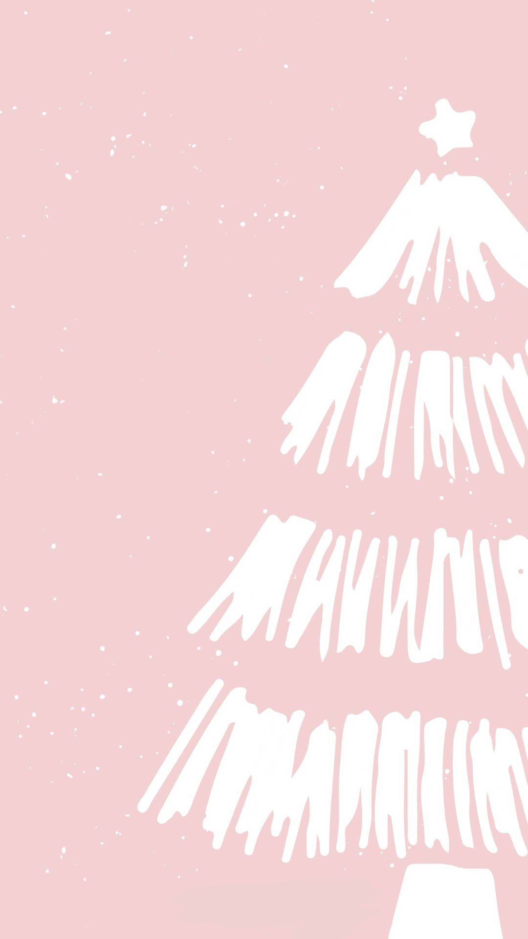 Cute White Christmas Tree Wallpaper