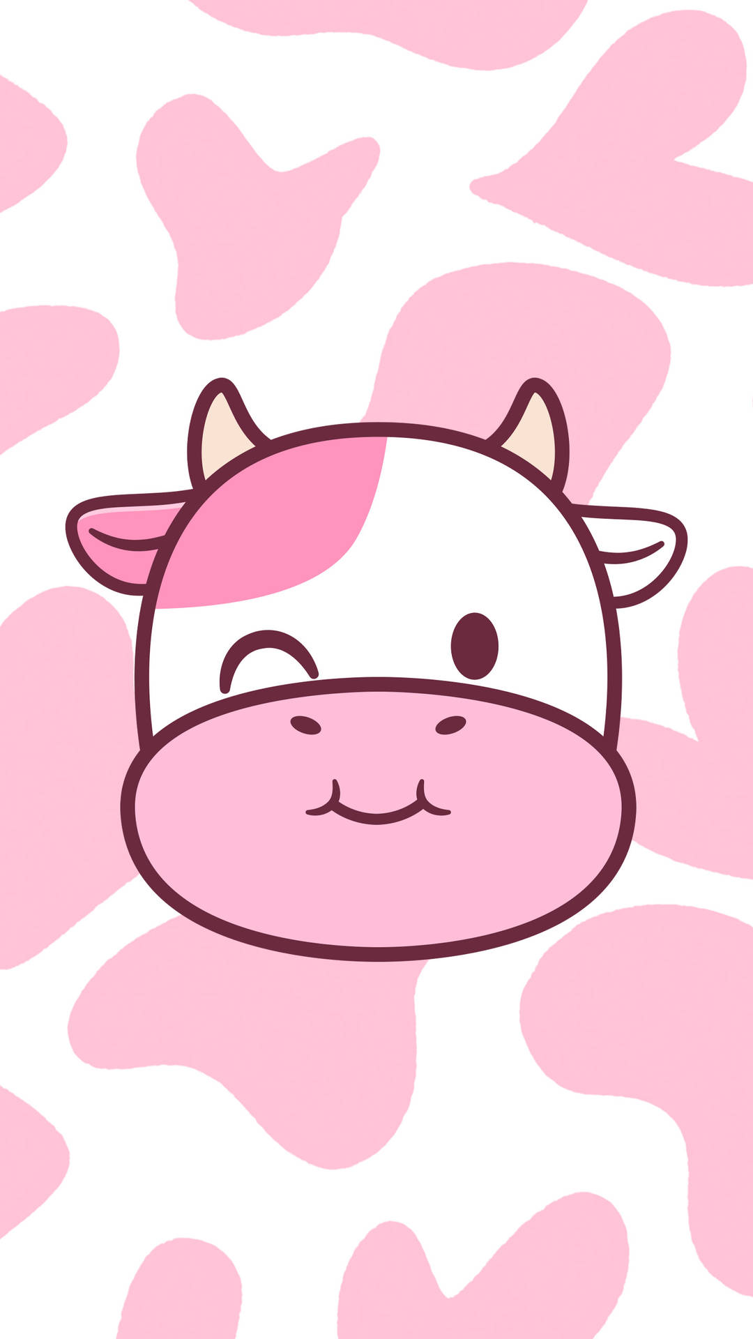 Cute Winking Strawberry Cow Wallpaper