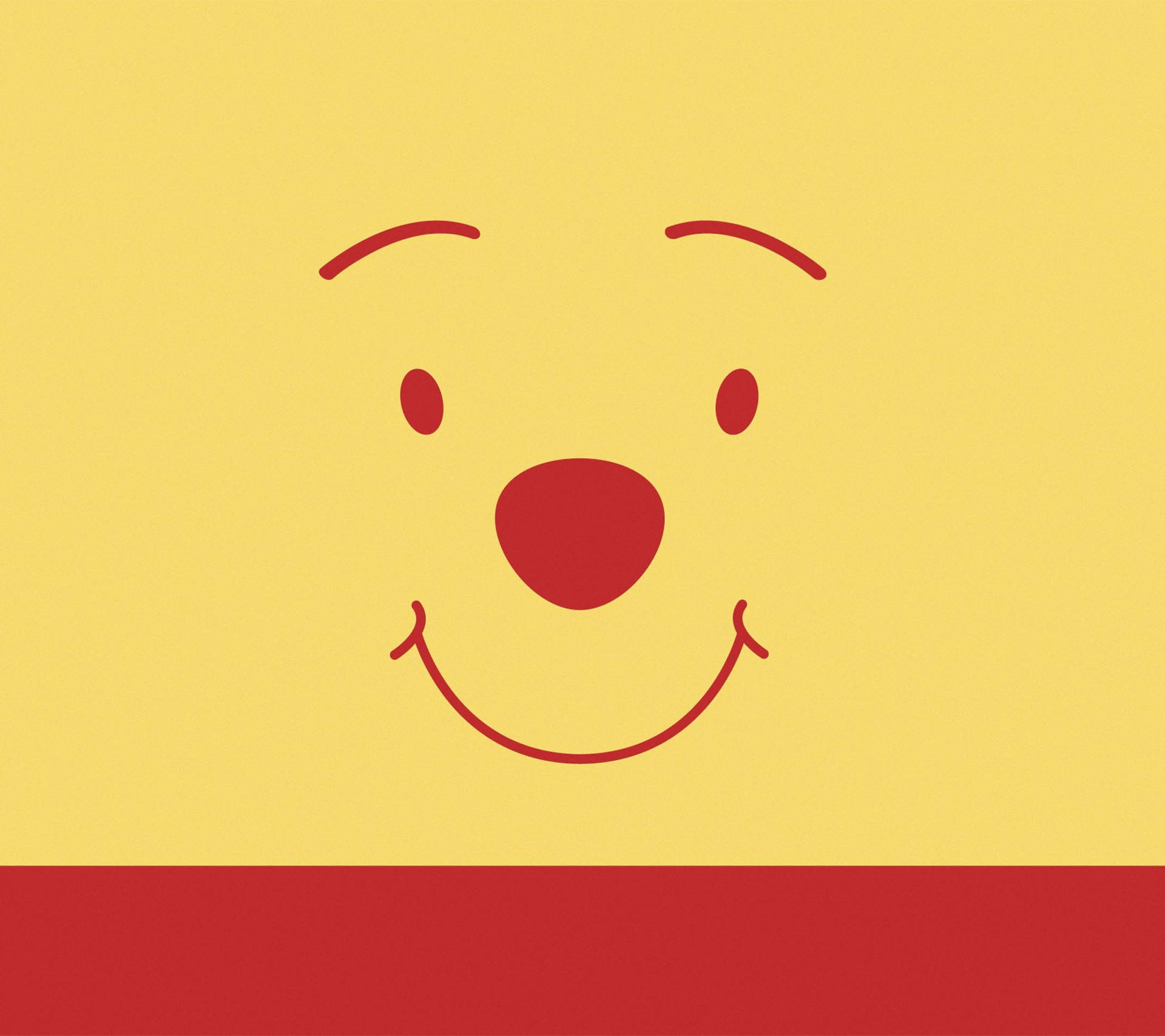 Cute Winnie The Pooh Face Wallpaper