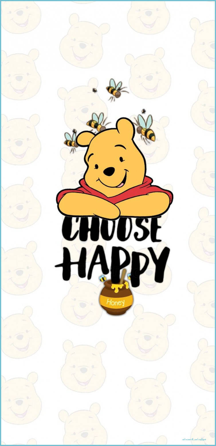 Cute Winnie The Pooh Iphone Choose Happy Background