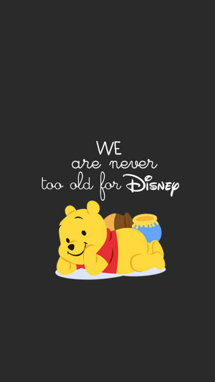 Cute Winnie The Pooh Iphone Never Old Disney Wallpaper