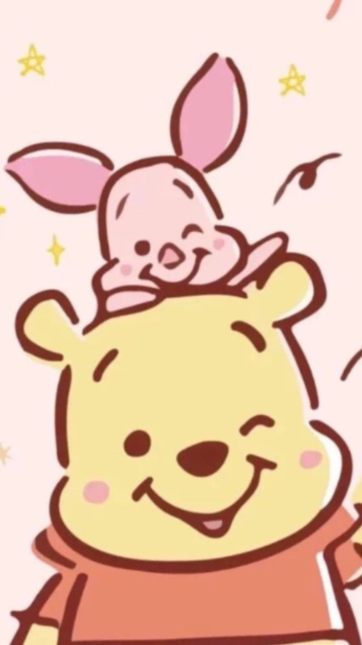 Sød Winnie The Pooh Iphone Blinkende Wallpaper Wallpaper