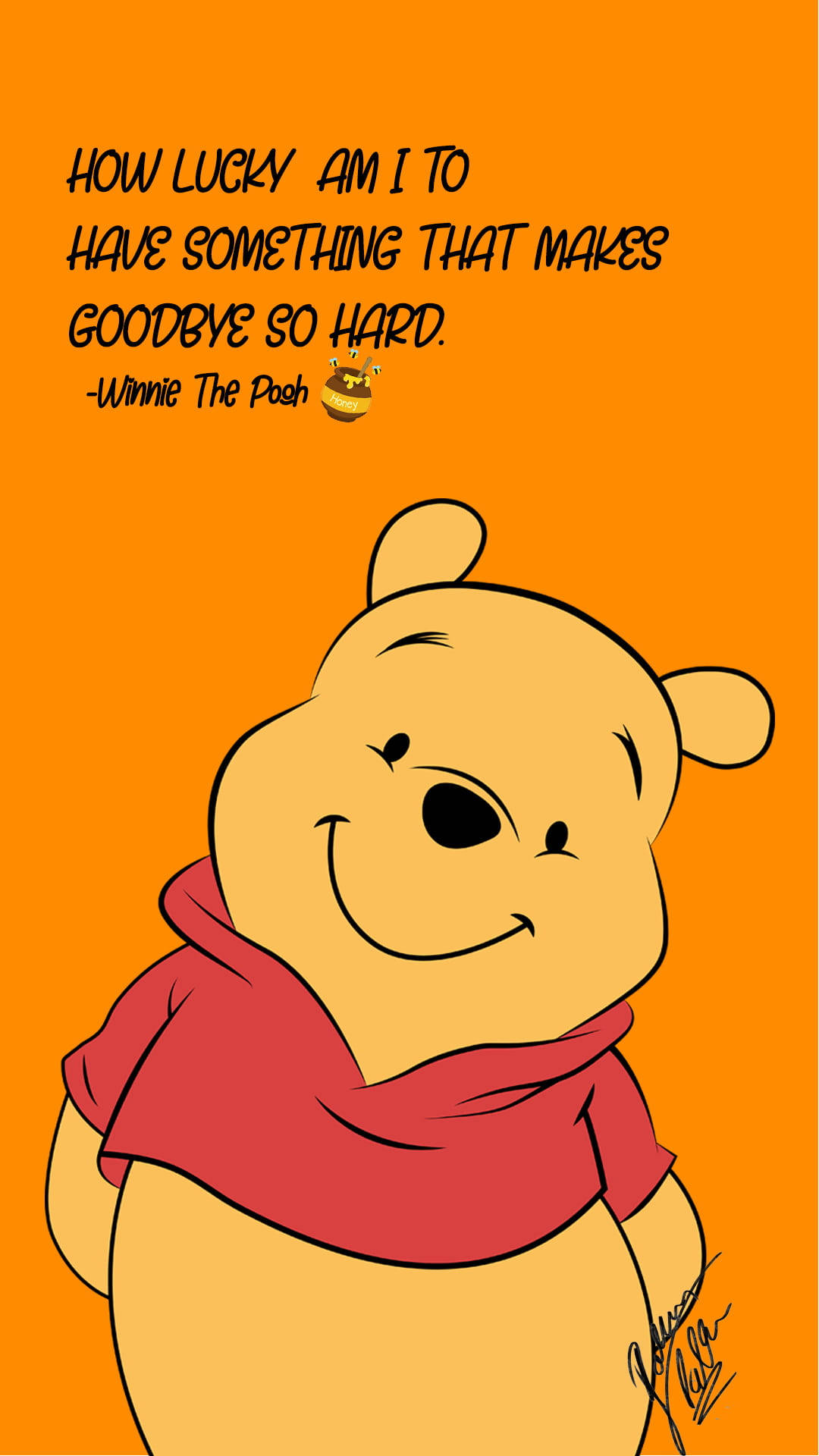 Cute Winnie The Pooh Quote Background