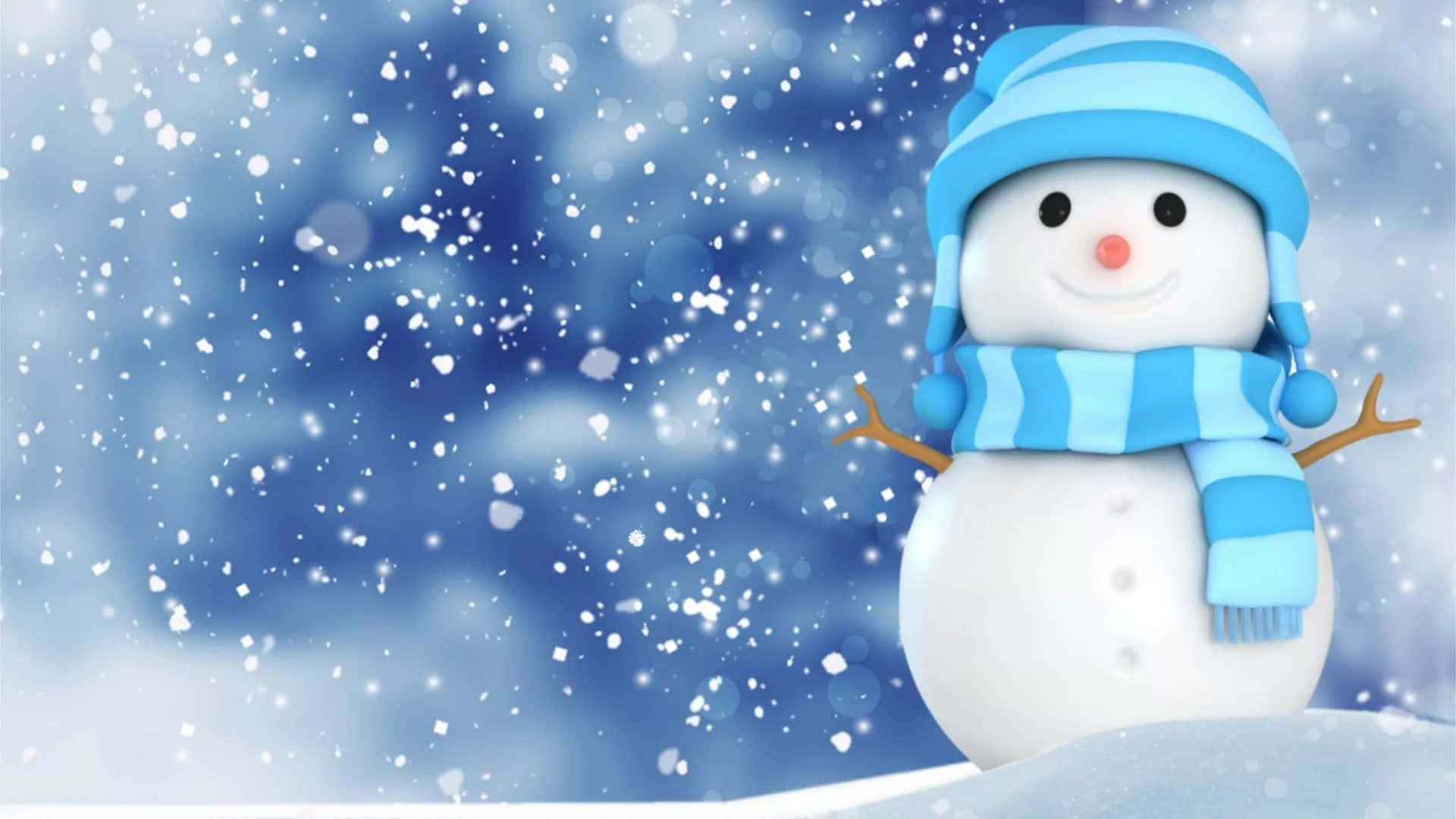 Cute Winter Snowman Clothes Background
