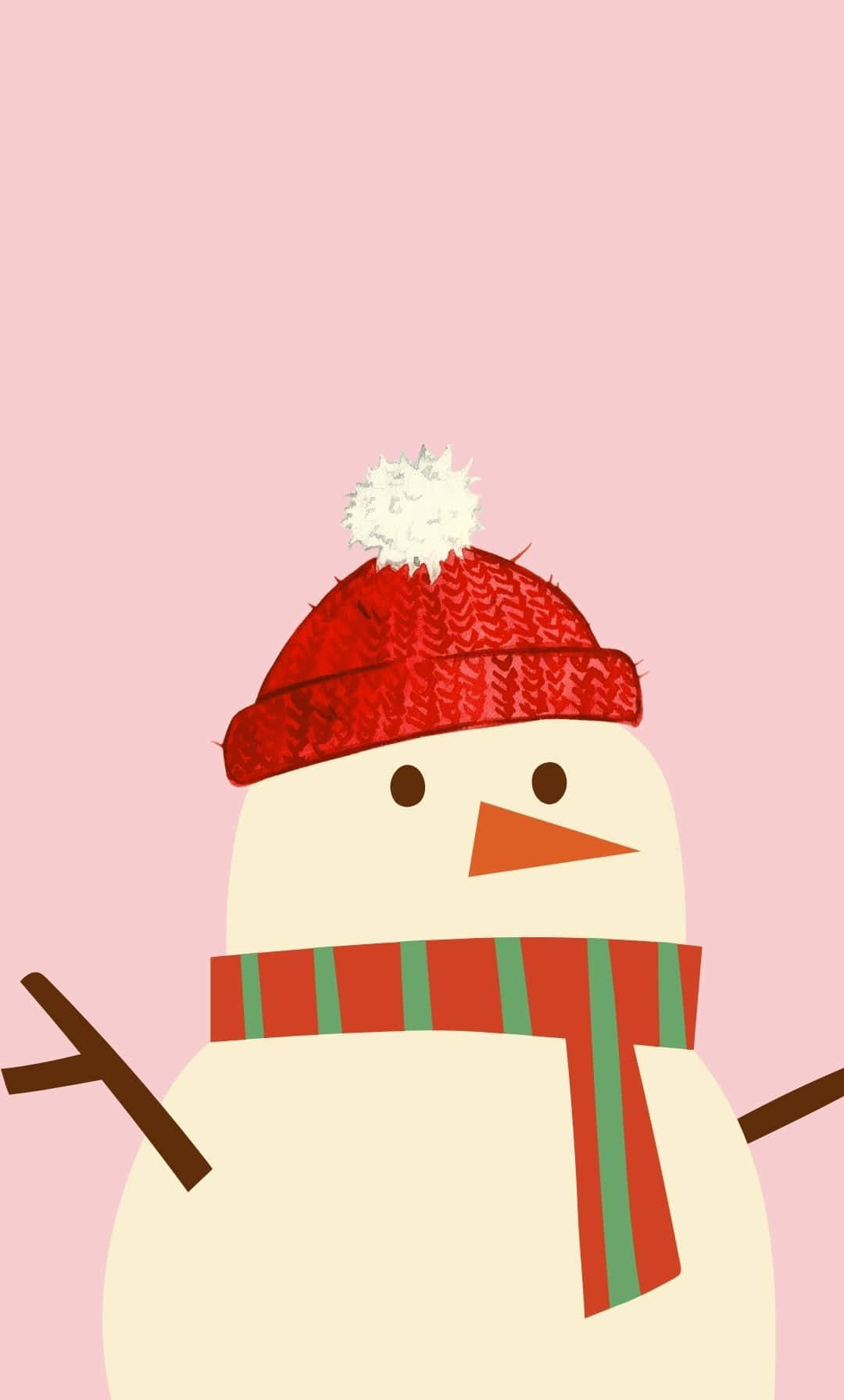Pink Color Cute Winter Background