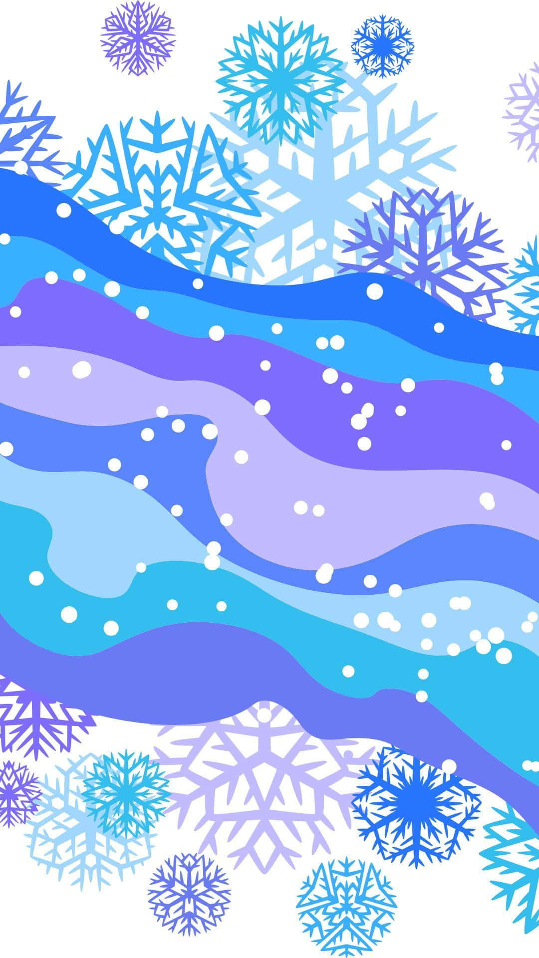 Purple Waves Cute Winter Background
