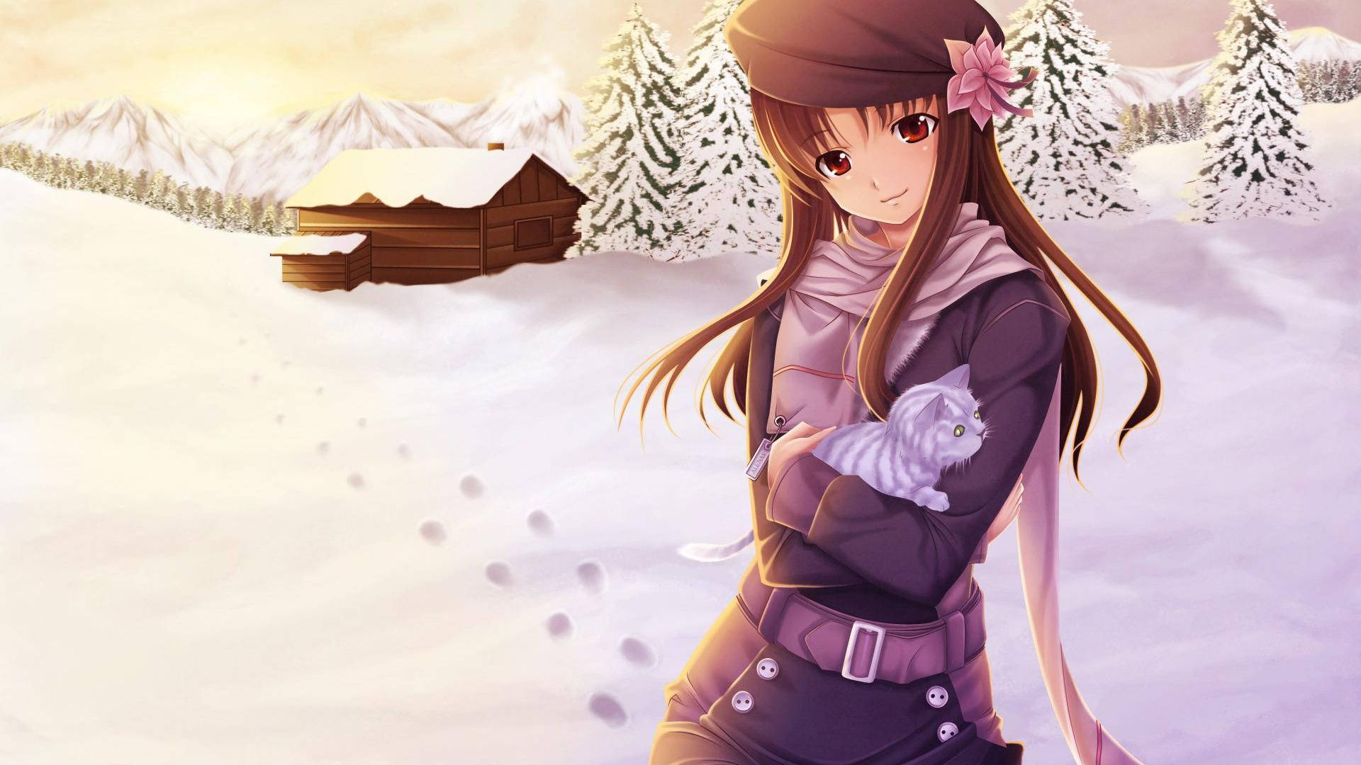 Cute Winter Girly Cartoon